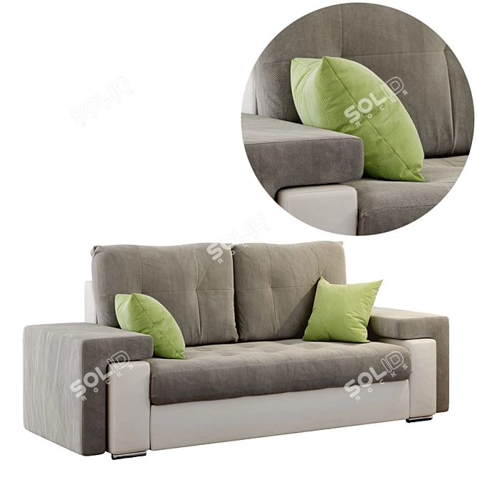 Cozy 2-Seater Sofa 3D model image 1