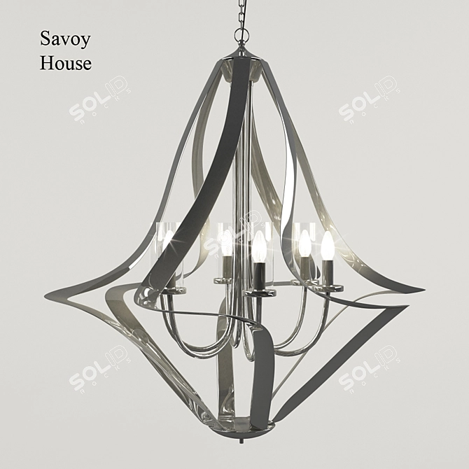 Classic Style Chandelier by Savoy House 3D model image 1