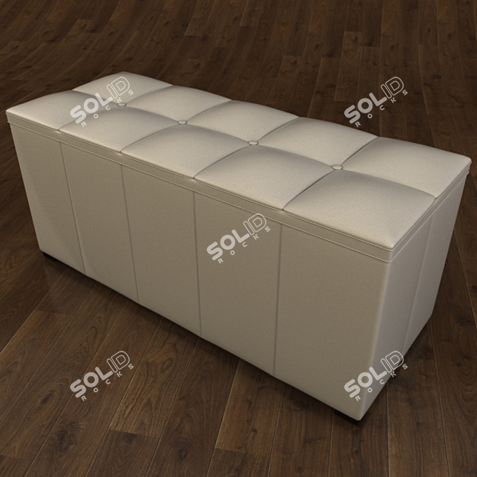 Stylish Hallway Pouf 3D model image 1