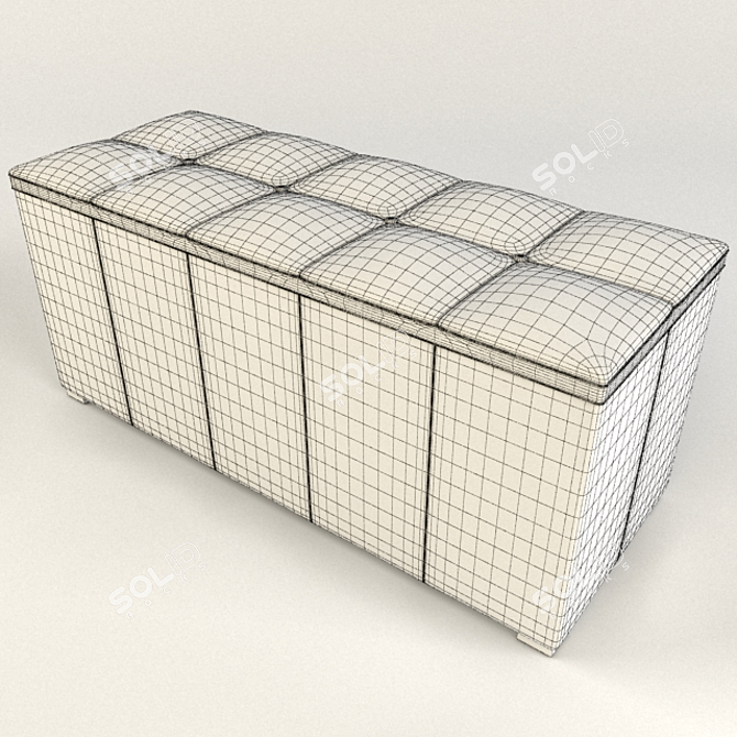 Stylish Hallway Pouf 3D model image 2