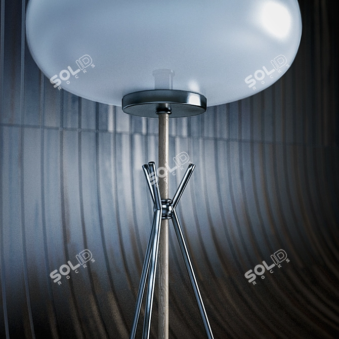 Elegant Art Nouveau Lamp 3D model image 3