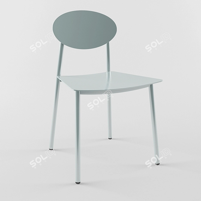 House Doctor Aluminum Walker Stool 3D model image 1