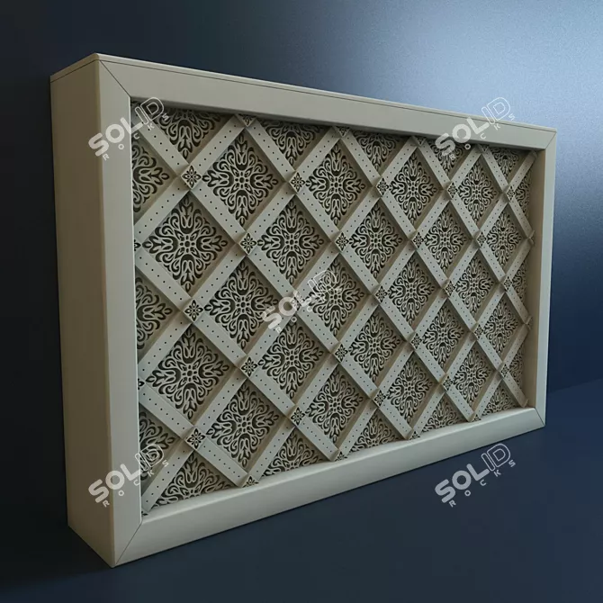 Title: Ornate Radiator Grille - Elegant Home Decor 3D model image 1