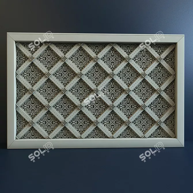 Title: Ornate Radiator Grille - Elegant Home Decor 3D model image 2