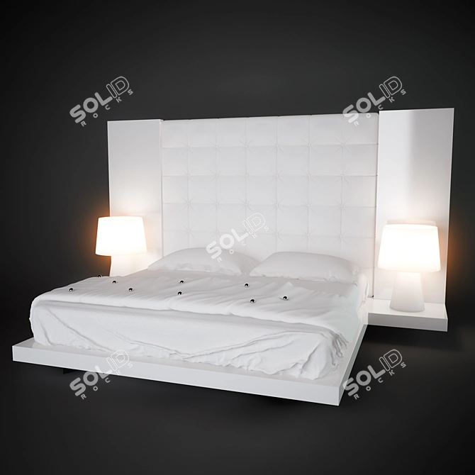 Italian Modern Bed - Fimes Lux 3D model image 1