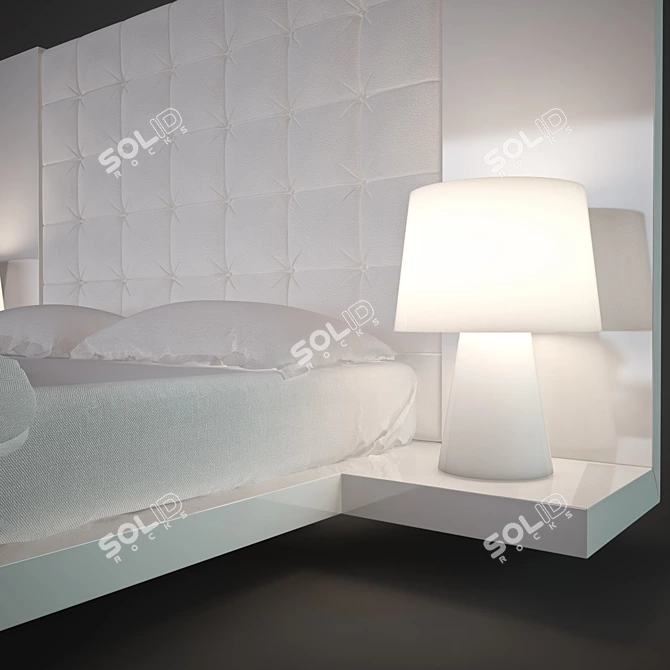Italian Modern Bed - Fimes Lux 3D model image 2