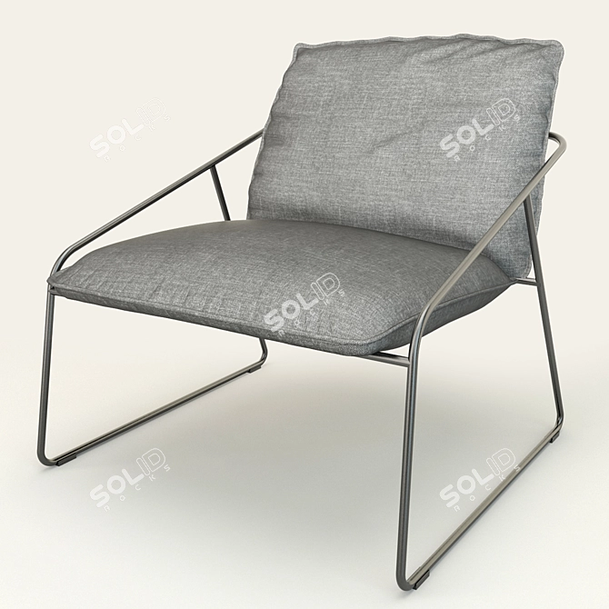 Ikea-inspired Armchair: Cozy & Stylish 3D model image 1