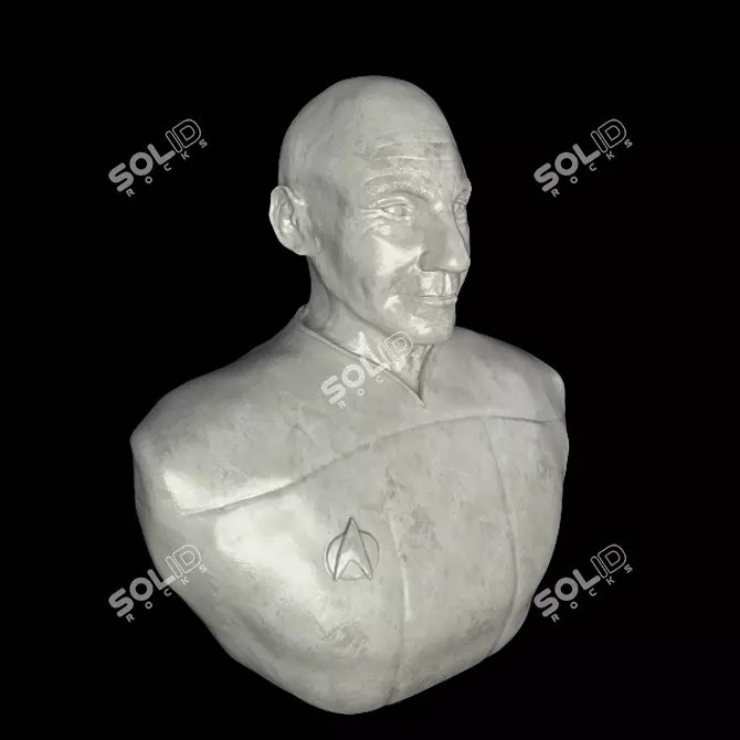 Title: Stewart Bust: Lifelike Patrick Memorabilia 3D model image 1