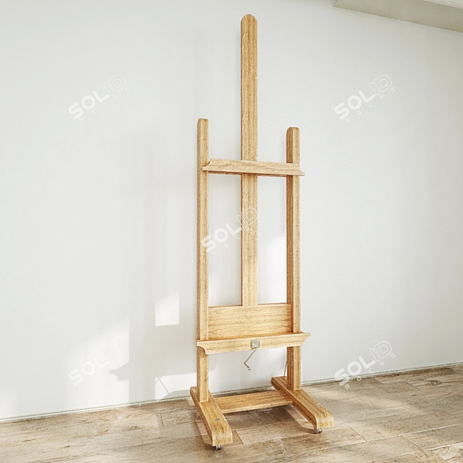 Versatile English Easel 3D model image 1