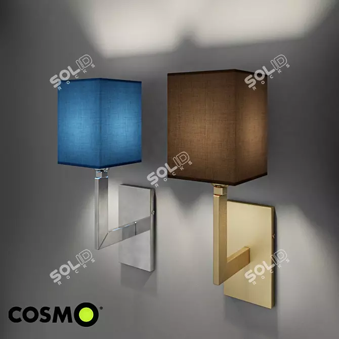 Sleek Blend Wall Lamp 3D model image 1