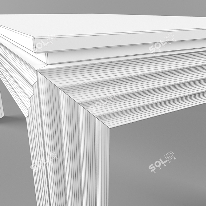 Elegant Century Cherry Dining Table 3D model image 2