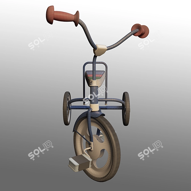 Three-Wheel Kids Bike 3D model image 3