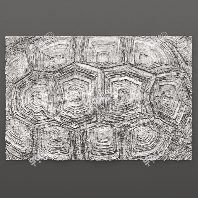 Turtle Wall Panel: Handcrafted Custom Décor 3D model image 1