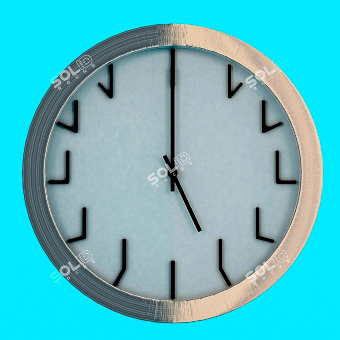 Modern Battery-Operated Wall Clock 3D model image 1