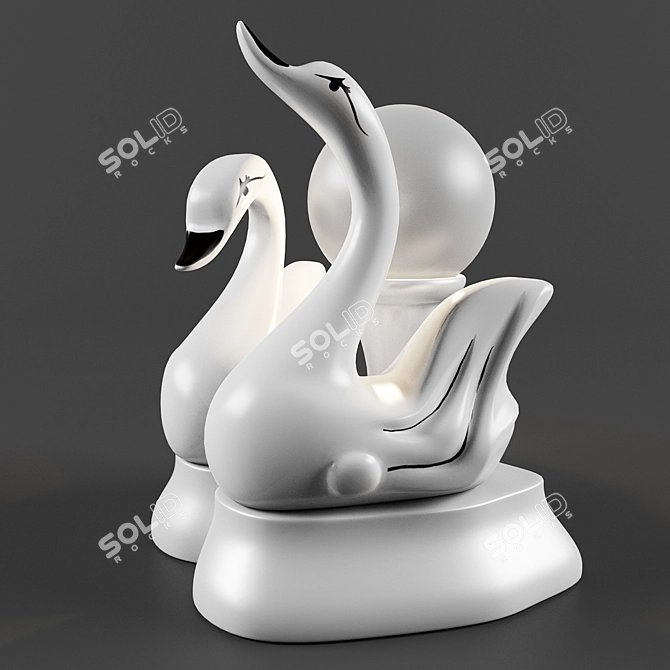 Title: Swan Shaped Decorative Light 3D model image 1