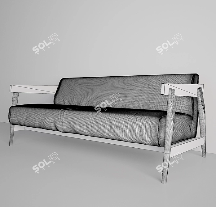Cozy Comfort: Gervasoni Sofa SWEET 310 3D model image 3