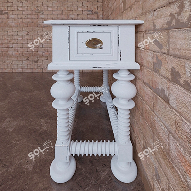 Steven Shell Console
Handcrafted Rustic Console
Antique-inspired Wooden Console
Vintage Style Hallway Table
Artisan Made 3D model image 2