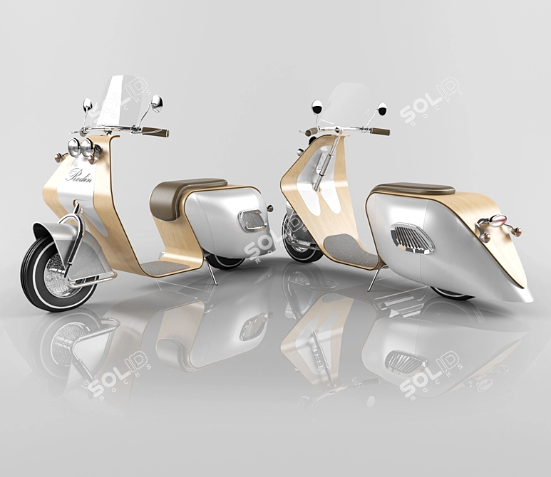 Self-made Scooter, 220,000 Polygons 3D model image 1