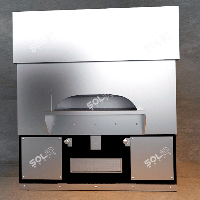 Authentic Wood-Fired Pizza Oven 3D model image 1