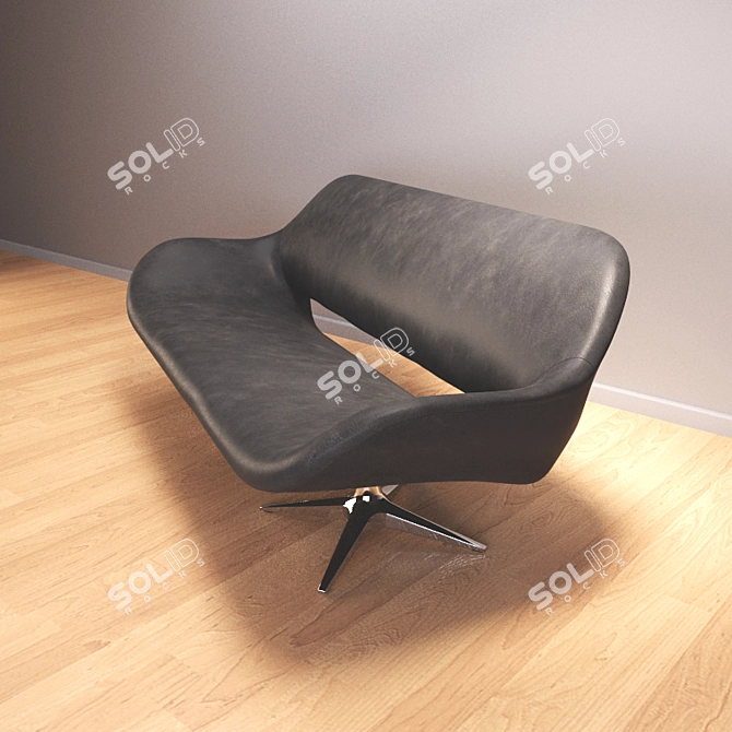 Title: Vintage Lounge Sofa (by Rohé Noordwolde) 3D model image 2