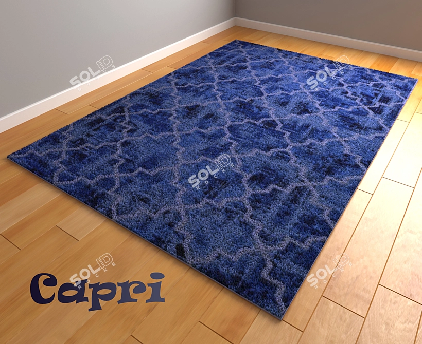 Blue Capri Low Pile Carpet 3D model image 2