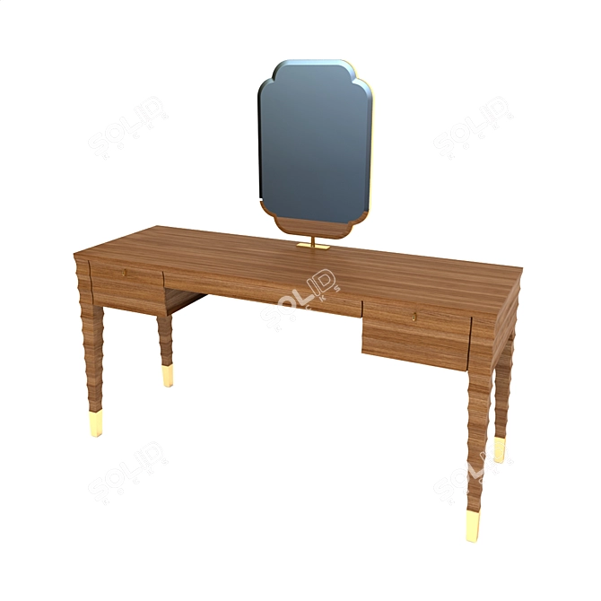 Elegante D'oro Dressing Table: Elettra Collection 3D model image 1