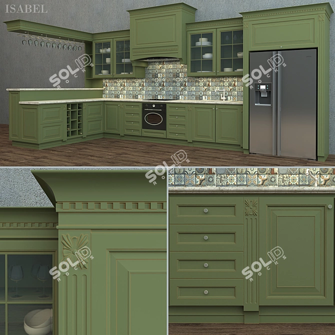 Italian Elegance: ISABEL Kitchen 3D model image 1