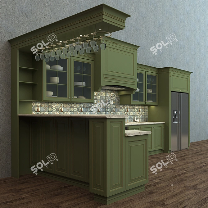 Italian Elegance: ISABEL Kitchen 3D model image 2