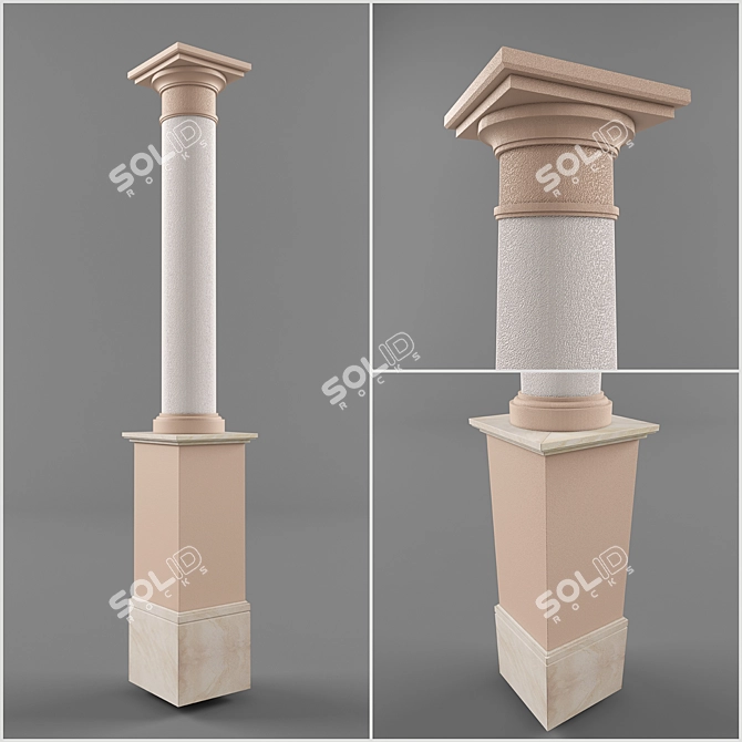 Elegant Classical Column 3D model image 1