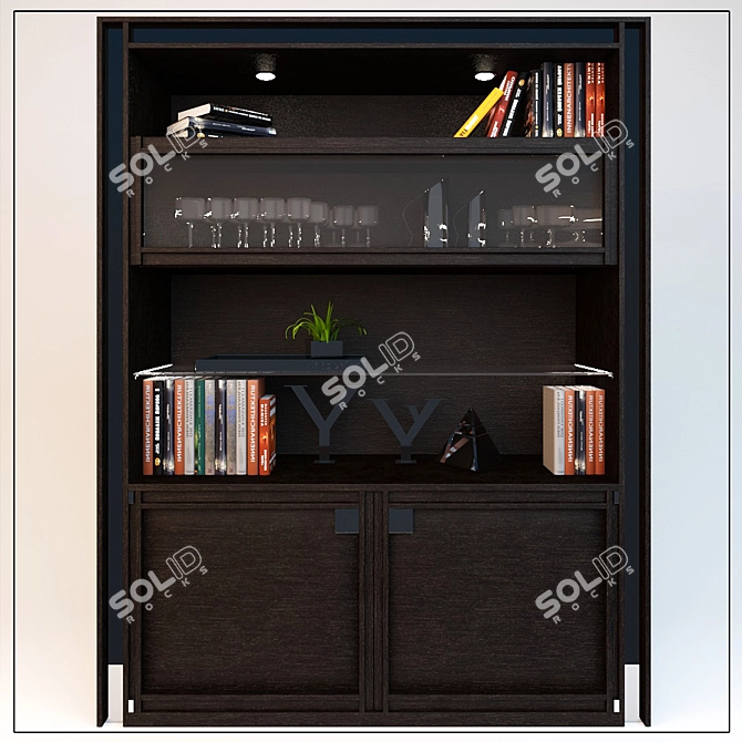 Modern Italian Showcase "BERENICE" by Klab Design 3D model image 1