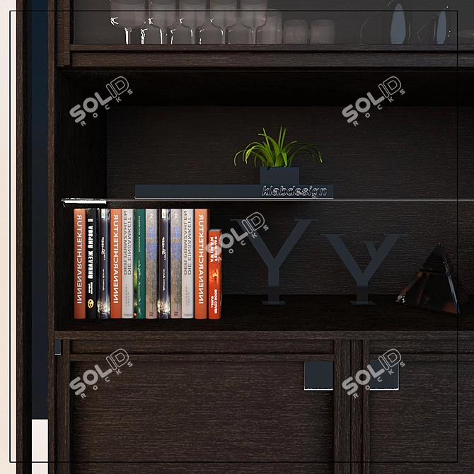 Modern Italian Showcase "BERENICE" by Klab Design 3D model image 3