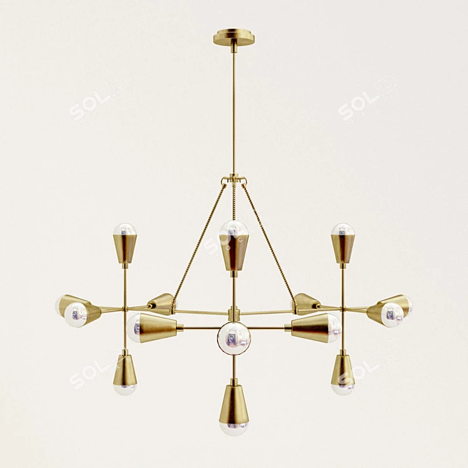 Triad 15 Pendant - Sleek Design, Elegant Illumination 3D model image 1