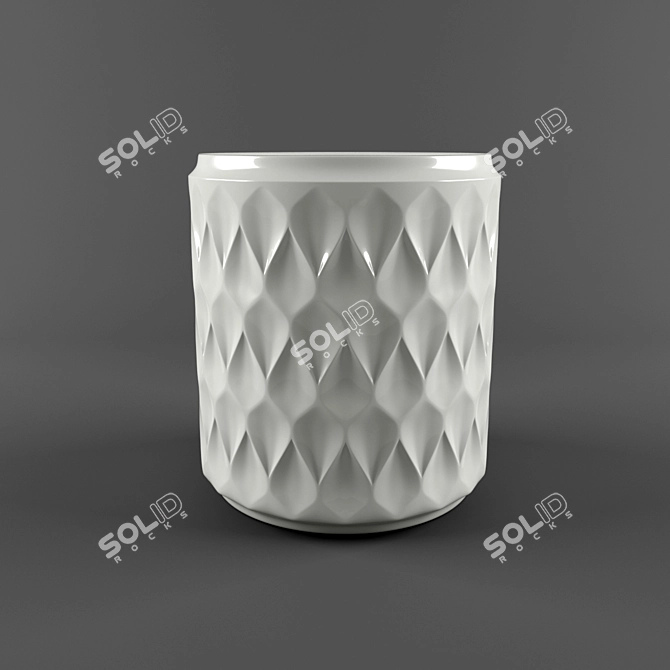 Droplet Vase: Handcrafted Ceramic 3D model image 1