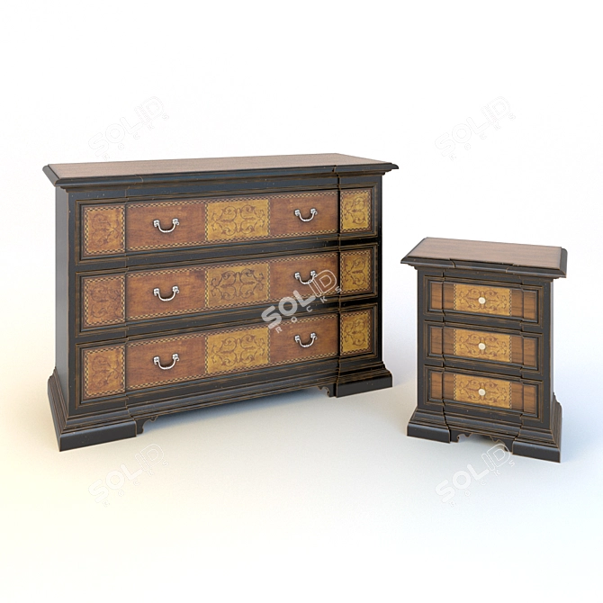 Giovanni Visentin C12 C13 Komod & Tumba 3D model image 1