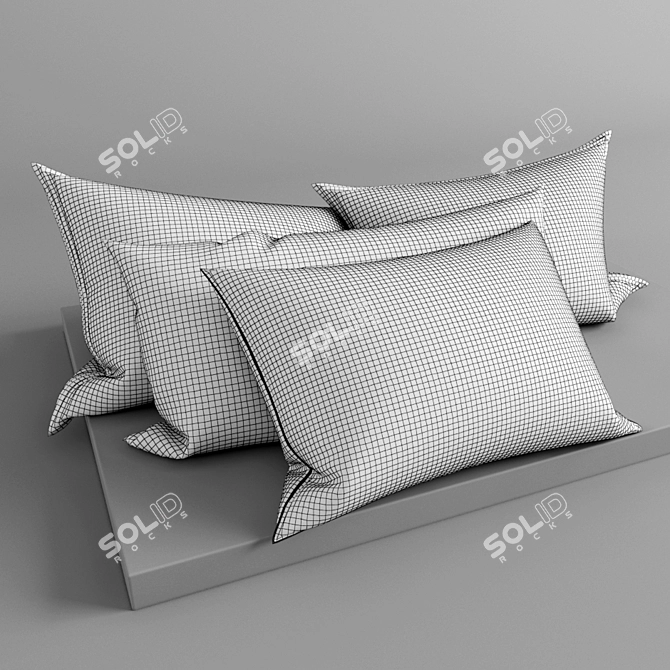 Comfy Soft Cushions 3D model image 2