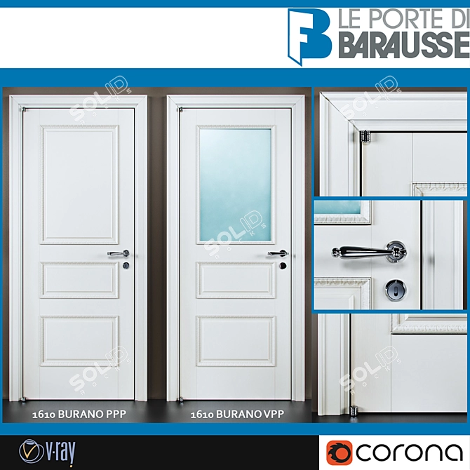 Burano Barausse Doors: Corona & Vray | Max 2011 File 3D model image 1