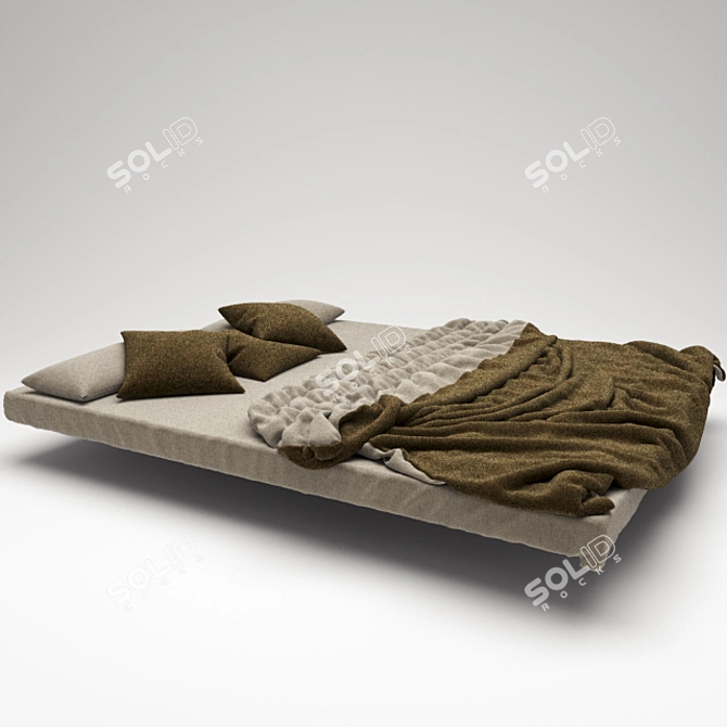 Sackcloth Bedding: Unique Designs 3D model image 1