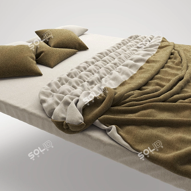 Sackcloth Bedding: Unique Designs 3D model image 2