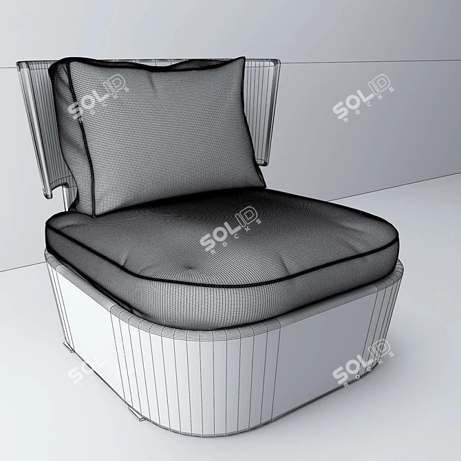 Kiente Garden Chair: Stylish Comfort for Your Outdoor Space 3D model image 3