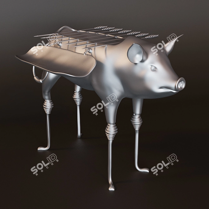 Sizzling Swine Brazier 3D model image 1