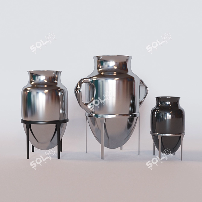 Elegant Irona Decor Vase 3D model image 2