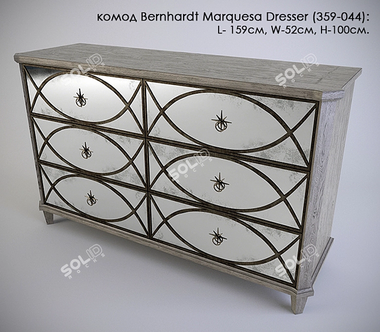 Elegant Bernhardt Marquesa Dresser 3D model image 1