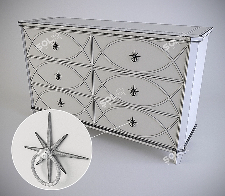 Elegant Bernhardt Marquesa Dresser 3D model image 2