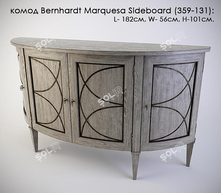 Elegant Bernhardt Marquesa Sideboard 3D model image 1