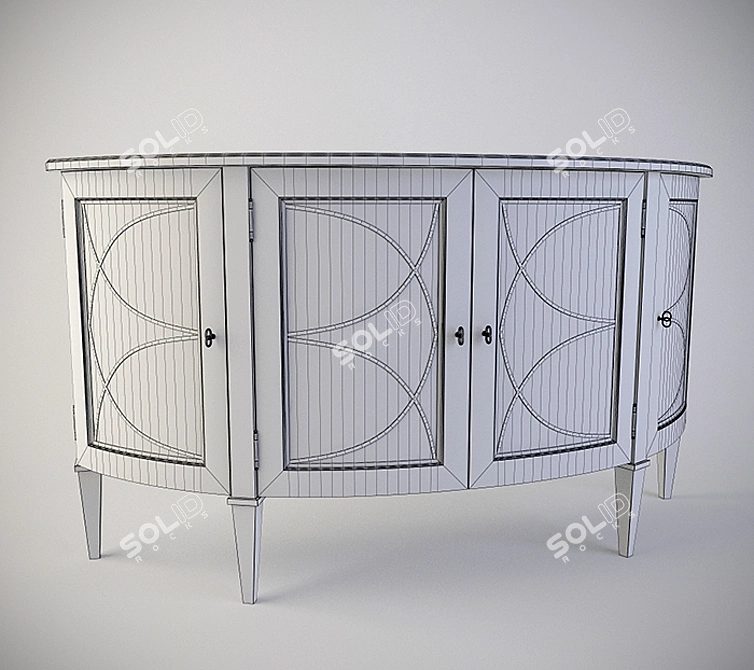 Elegant Bernhardt Marquesa Sideboard 3D model image 3