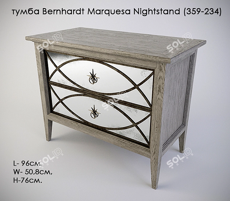 Elegant Bernhardt Marquesa Nightstand 3D model image 1