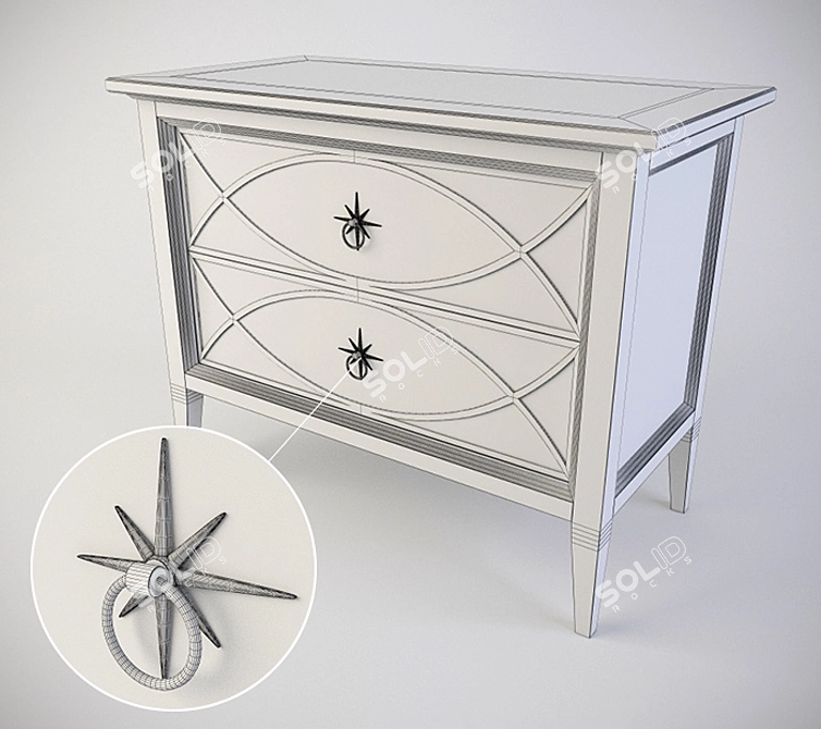 Elegant Bernhardt Marquesa Nightstand 3D model image 2