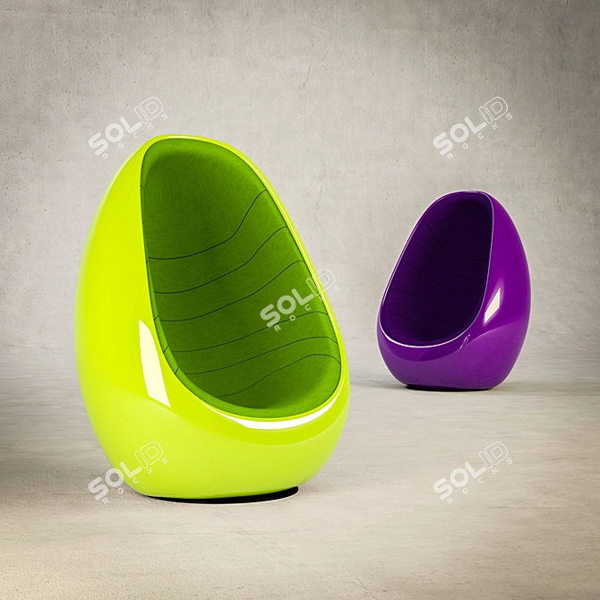 Egg-Chair: Koop by Rashid Karim 3D model image 1