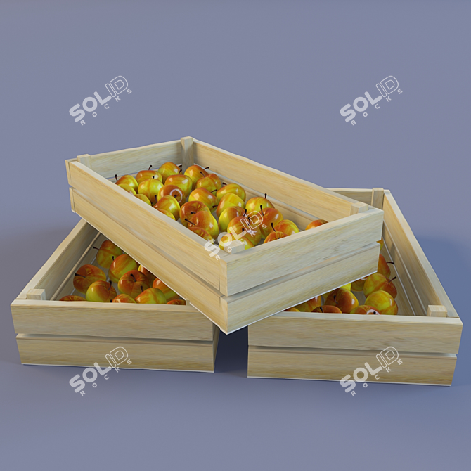 Polygon Apple Variety Collection 3D model image 3