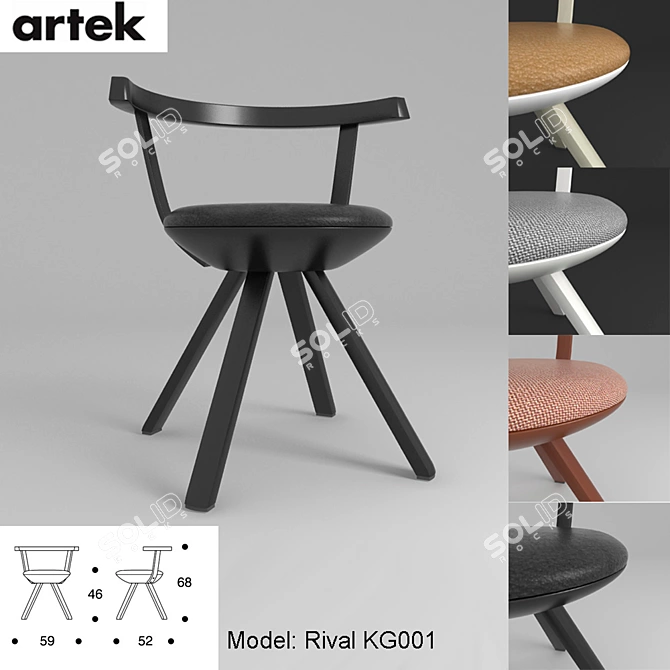Contemporary Birch Chair by Konstantin Grcic 3D model image 2